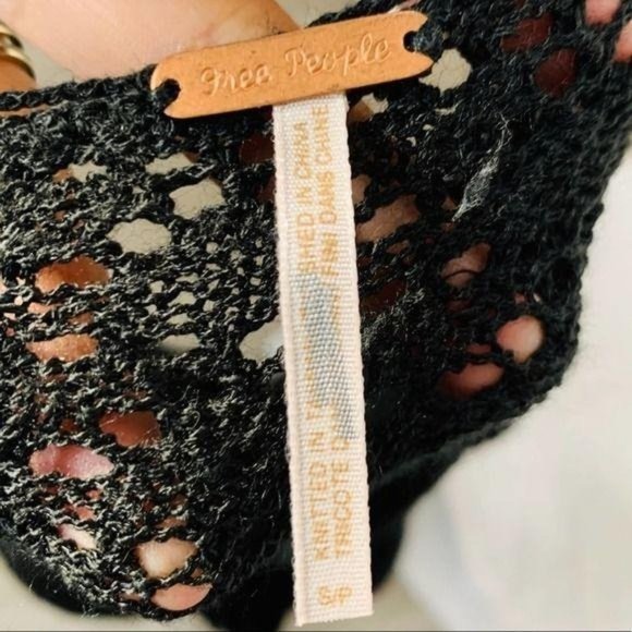 Free People Black Knit Bell Sleeve Dress Small - Picture 9 of 11